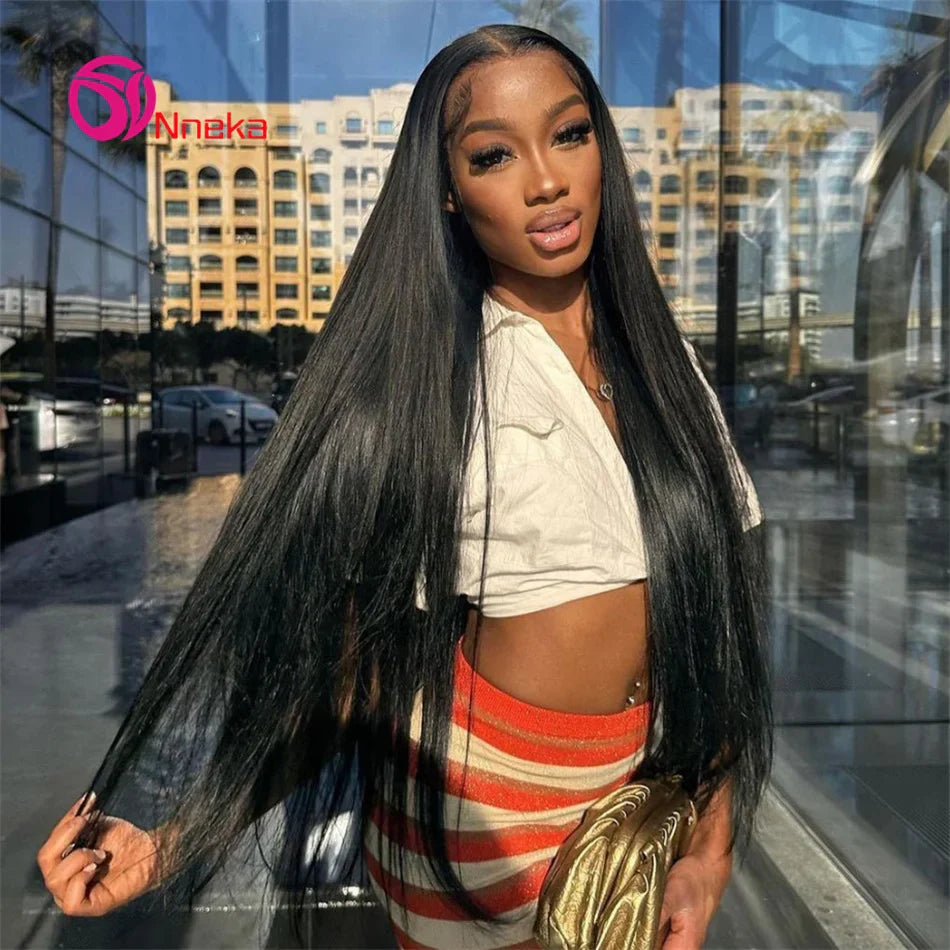200% Density Glueless 5x5 Straight Lace 4x4 HD Transparent Pre Plucked