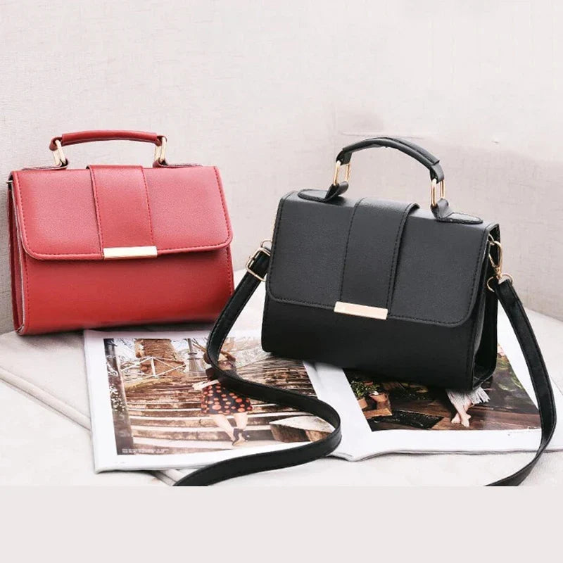 Leather Small Flap Crossbody Handbag & Top Handle Messenger