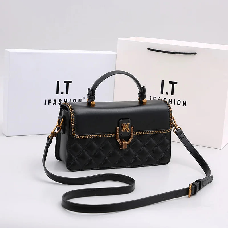 High-end Diamond Grid Handbag