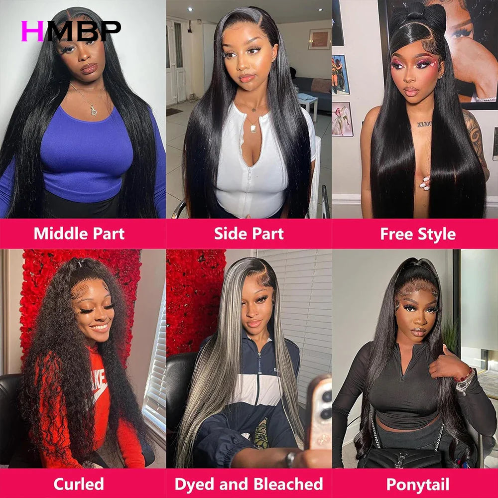 Glueless 30-34Inch Straight 13x4/13x6 HD Brazilian Preplucked Lace Front HMBP