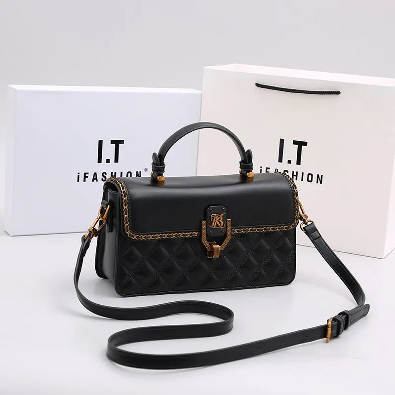 High-end Diamond Grid Handbag
