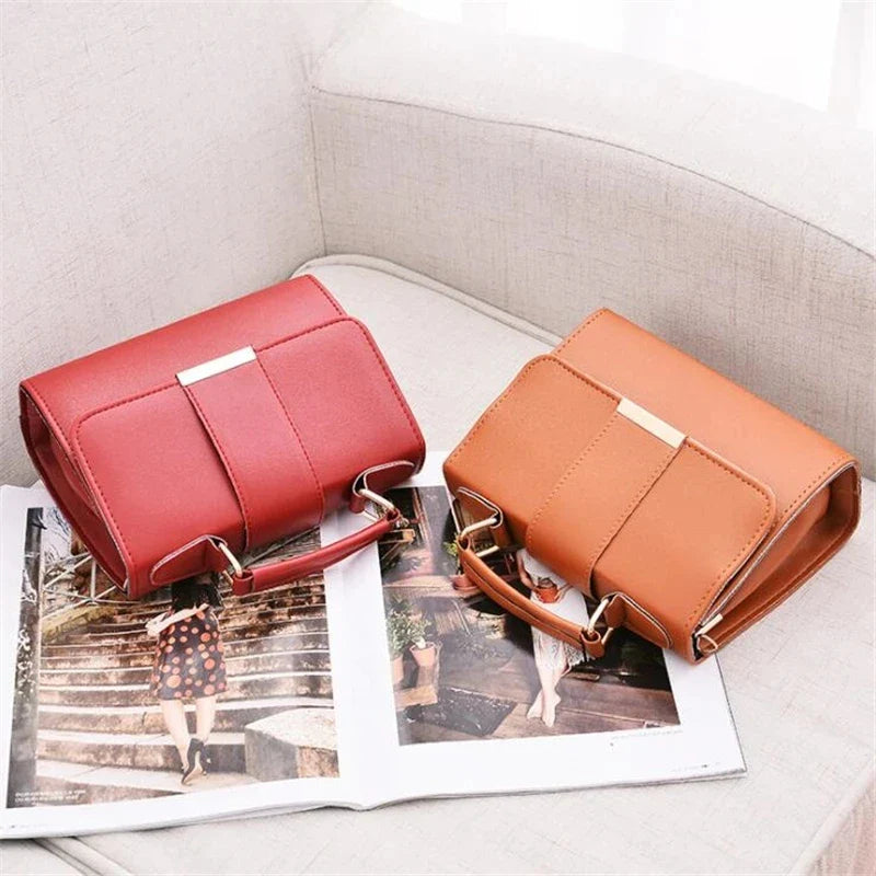 Leather Small Flap Crossbody Handbag & Top Handle Messenger