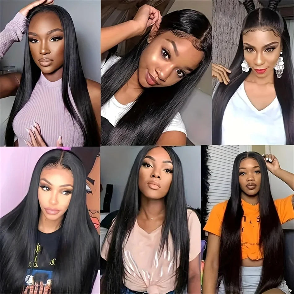200% Density Glueless 5x5 Straight Lace 4x4 HD Transparent Pre Plucked