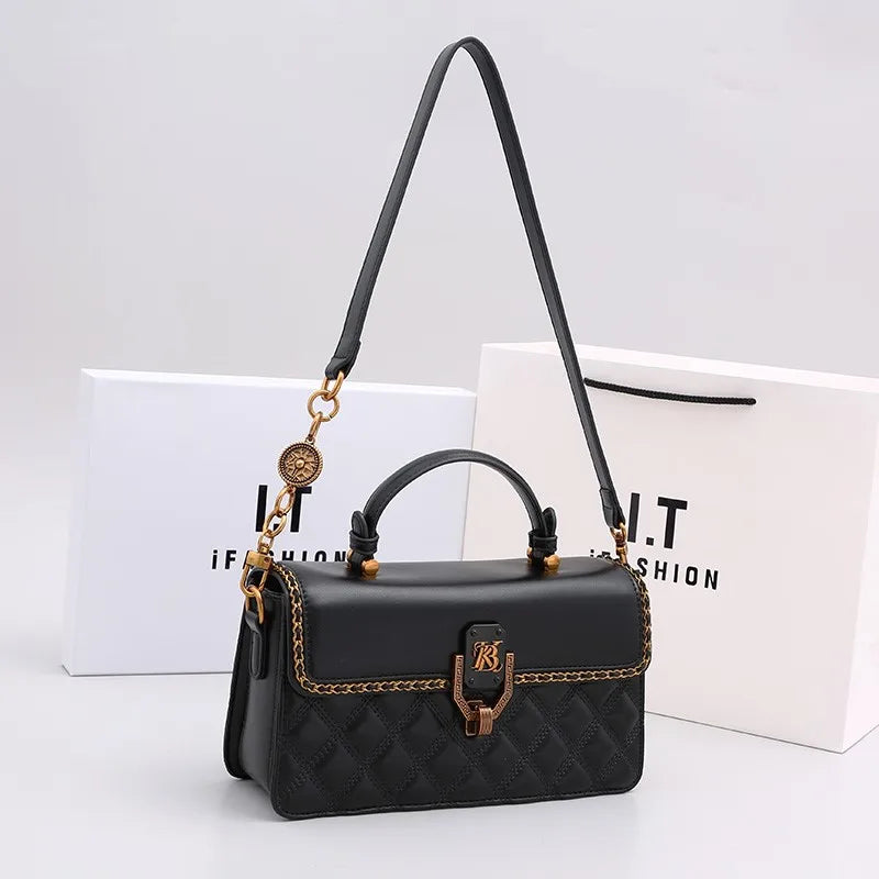 High-end Diamond Grid Handbag