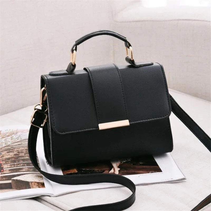 Leather Small Flap Crossbody Handbag & Top Handle Messenger