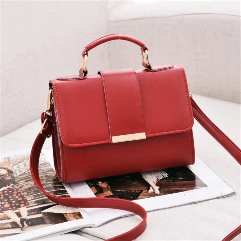 Leather Small Flap Crossbody Handbag & Top Handle Messenger